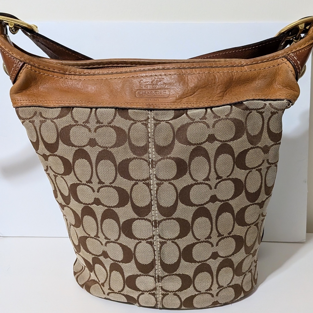 [SOLD] Coach Brown and Tan Shoulder Bag